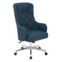 OSP Home Furnishings SB522SA-K14 Ariel Desk Chair in Klein Azure, Semi Assembled
